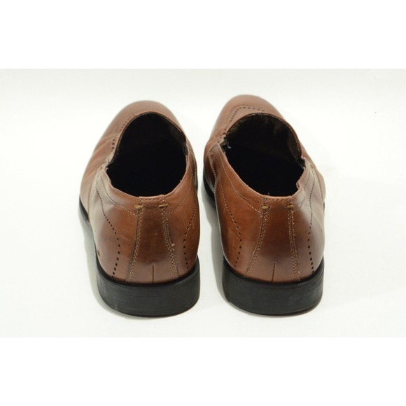 Stacy Adams 10 D Brown Leather Slip On‎ Oxford Dress Shoes - Picture 6 of 7